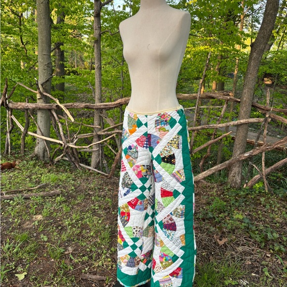 Colorful Patchwork Wide-Leg Pants - Picture 2 of 4